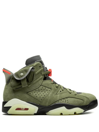 N375O (G5) jordan 6 cactus jack verde militar Jordan tenis Air Jordan 6 Retro cactus jack -Travis Scott