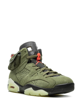 N375O (G5) jordan 6 cactus jack verde militar Jordan tenis Air Jordan 6 Retro cactus jack -Travis Scott