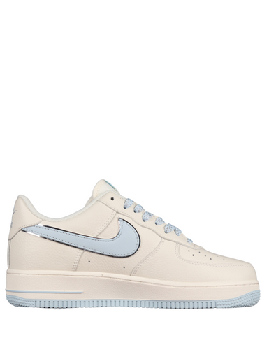 N372O Nike Air Force 1 07 Low Keep Fresh Beige Blue Silver Azul Plata