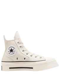 Tenis Converse de Plataforma Chuck 70 De Luxe Squared Blancos en Bota de Lona para Mujer