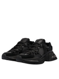 N373O DOLCE&GABBANA AIRMASTER LOGO COMBO SNEAKERS IN BLACK