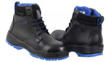 Bota industrial Vicro piel negro Cocidas casquillo de acero