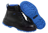 Bota industrial Vicro piel negro Cocidas casquillo de acero