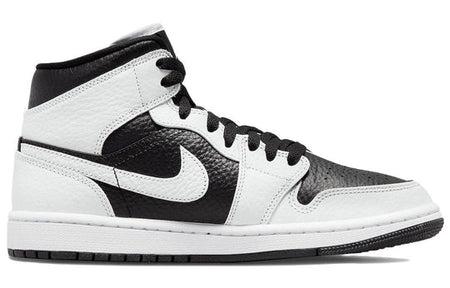 N372O Nike Air Jordan 1 Mid SE Homage Black White Split Shoes