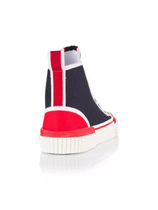 N372O Christian Louboutin Pedro Canvas High-Top Sneakers