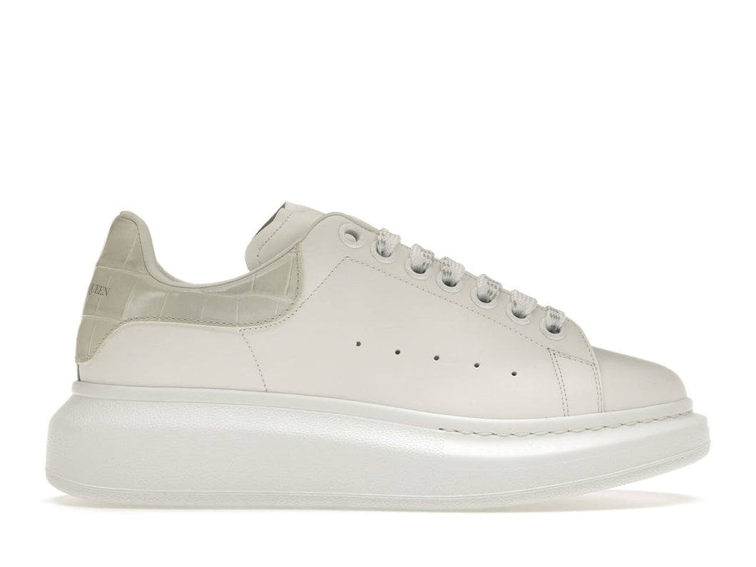 N375O Alexander McQueen Oversized en blanco con estampado de cocodrilo (de mujer)