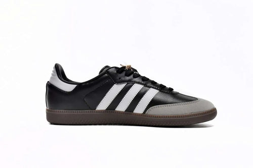 Samba Adidas Negro Blanco puntera gamuza beige