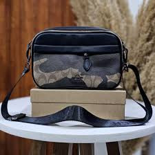 Bolsa Cross Body Coach café militar