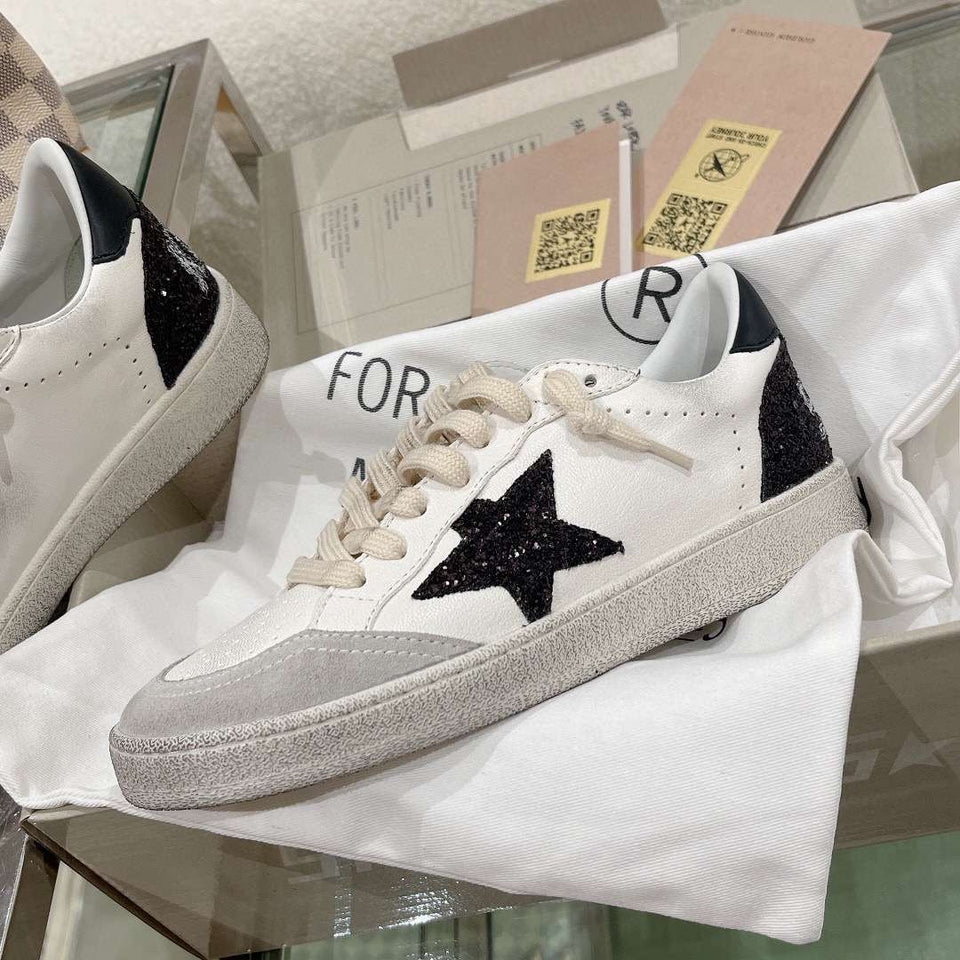 Golden Goose Super-Star «White Black Glitter