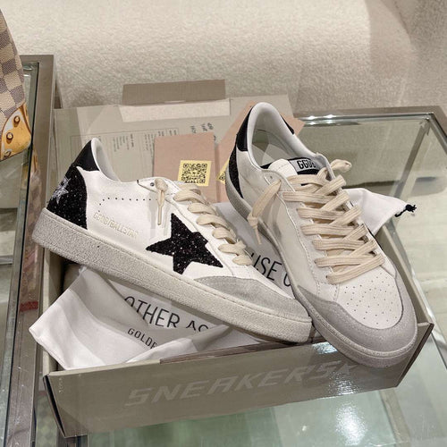 Golden Goose Super-Star «White Black Glitter