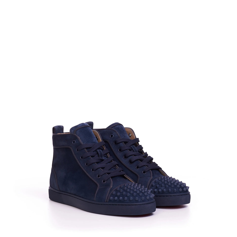 (G5) Christian Louboutin Lou Spikes Azul Marino