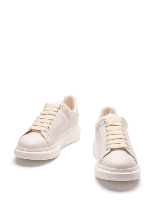 Alexander McQueen tenis Oversized beige piel borrego