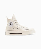 Tenis Converse de Plataforma Chuck 70 De Luxe Squared Blancos en Bota de Lona para Mujer