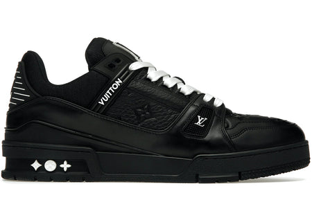 N375O Tenis LV Trainer Black Total louis vuitton trainer negro total