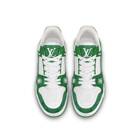 N372O TENIS LV TRAINER DENIM VERDE LOUIS VUITTON