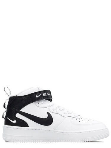 N370O Nike Air Force 1 Mid Utility White Black (GS)