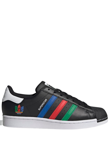 N370O TENIS SUPERSTAR negro franjas