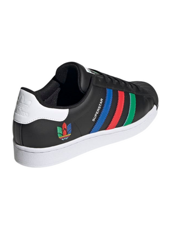 N370O TENIS SUPERSTAR negro franjas